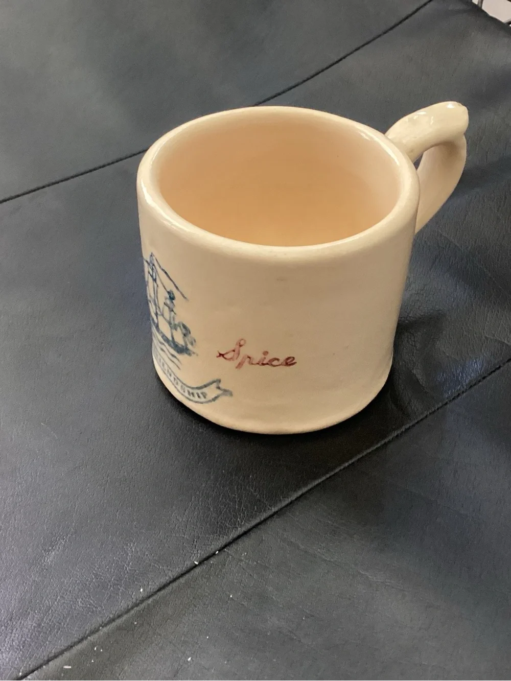 Vtg. Early American OLD SPICe “Ship Friendship” Shaving Mug. This  design is HSA